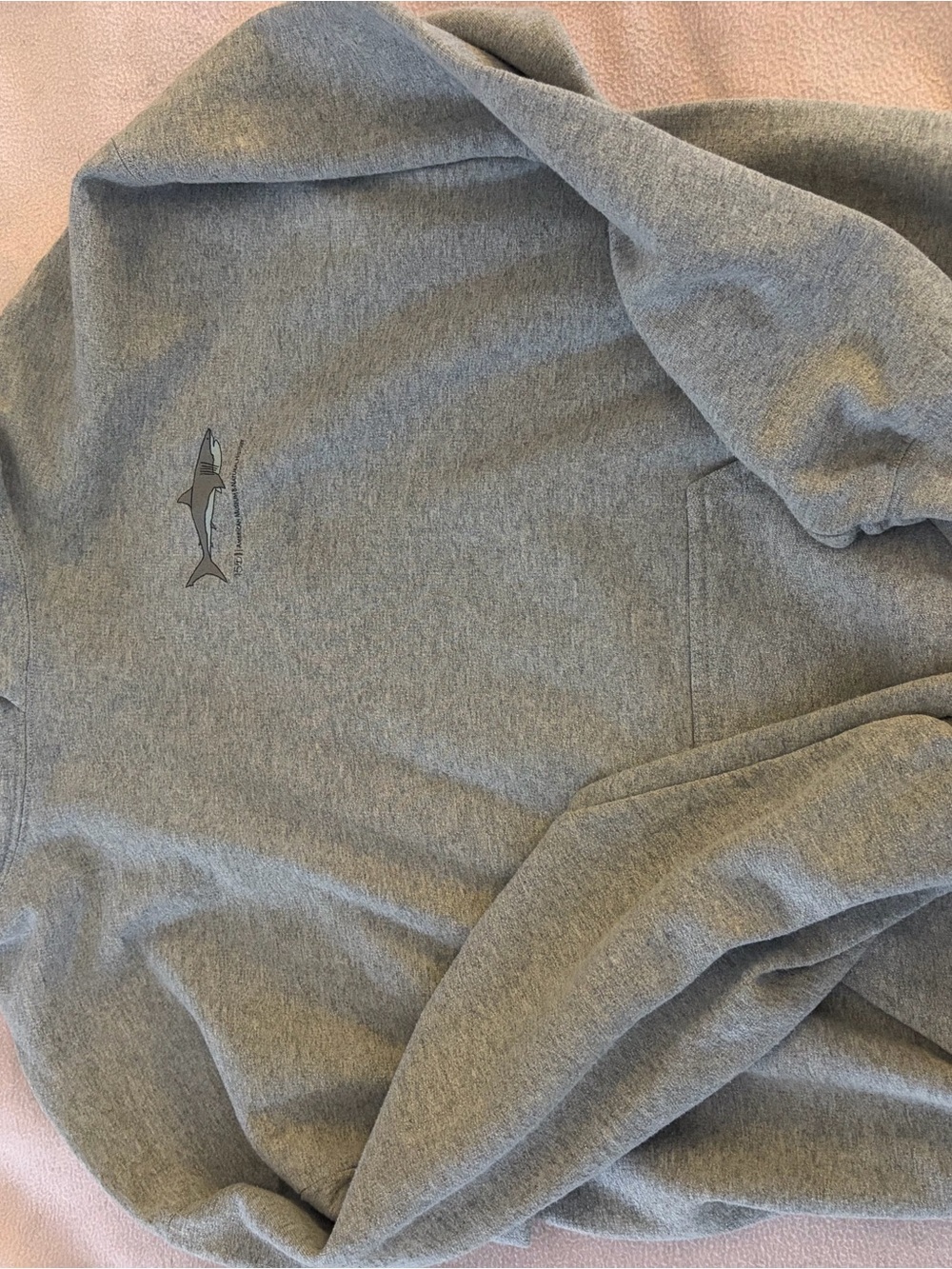 Gildan Gray Pullover Hoodie with Shark Chest Logo